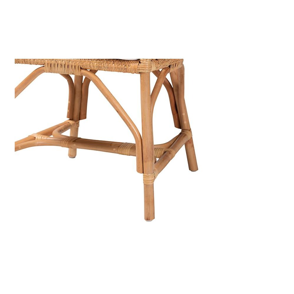 bali & pari Arween Modern Bohemian Natural Brown Rattan Dining Chair