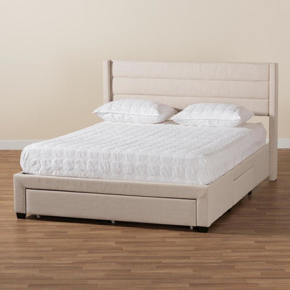 Dark Brown Finished Wood Full Size 3-Drawer Storage Platform Bed