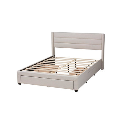 Dark Brown Finished Wood Full Size 3-Drawer Storage Platform Bed