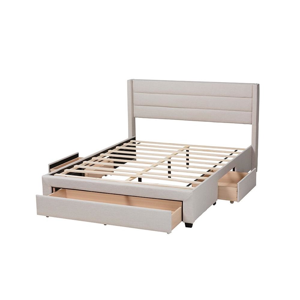 Dark Brown Finished Wood Full Size 3-Drawer Storage Platform Bed