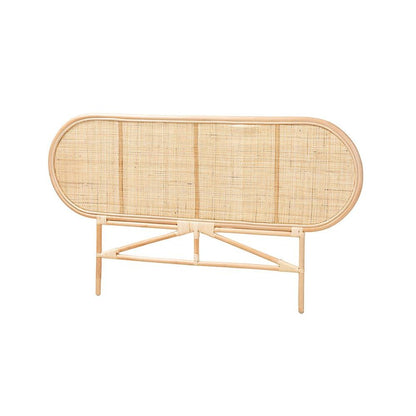 Bohemian Natural Brown Rattan Queen Size Standalone Headboard