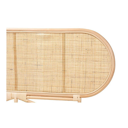 Bohemian Natural Brown Rattan Queen Size Standalone Headboard