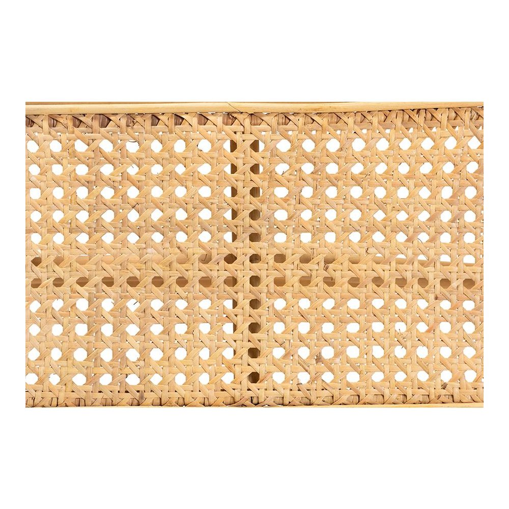 bali & pari Septa Modern Bohemian Natural Brown Rattan Accent Bench