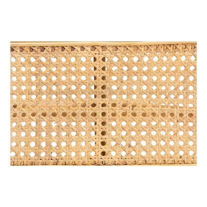 bali & pari Septa Modern Bohemian Natural Brown Rattan Accent Bench