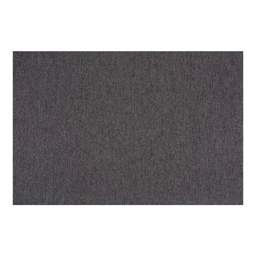 Dark Grey Fabric and Walnut Brown Finished Wood Ottoman