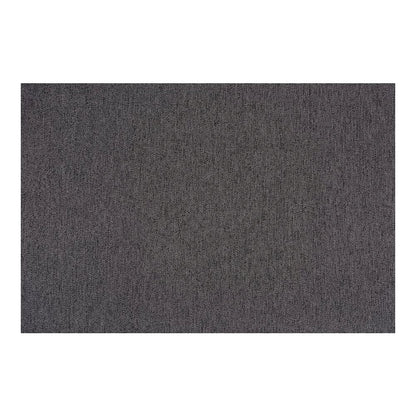 Dark Grey Fabric and Walnut Brown Finished Wood Ottoman