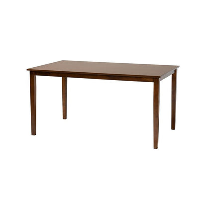 Olympia Modern Grey Fabric and Walnut Brown Finished Wood 6-Piece Dining Set