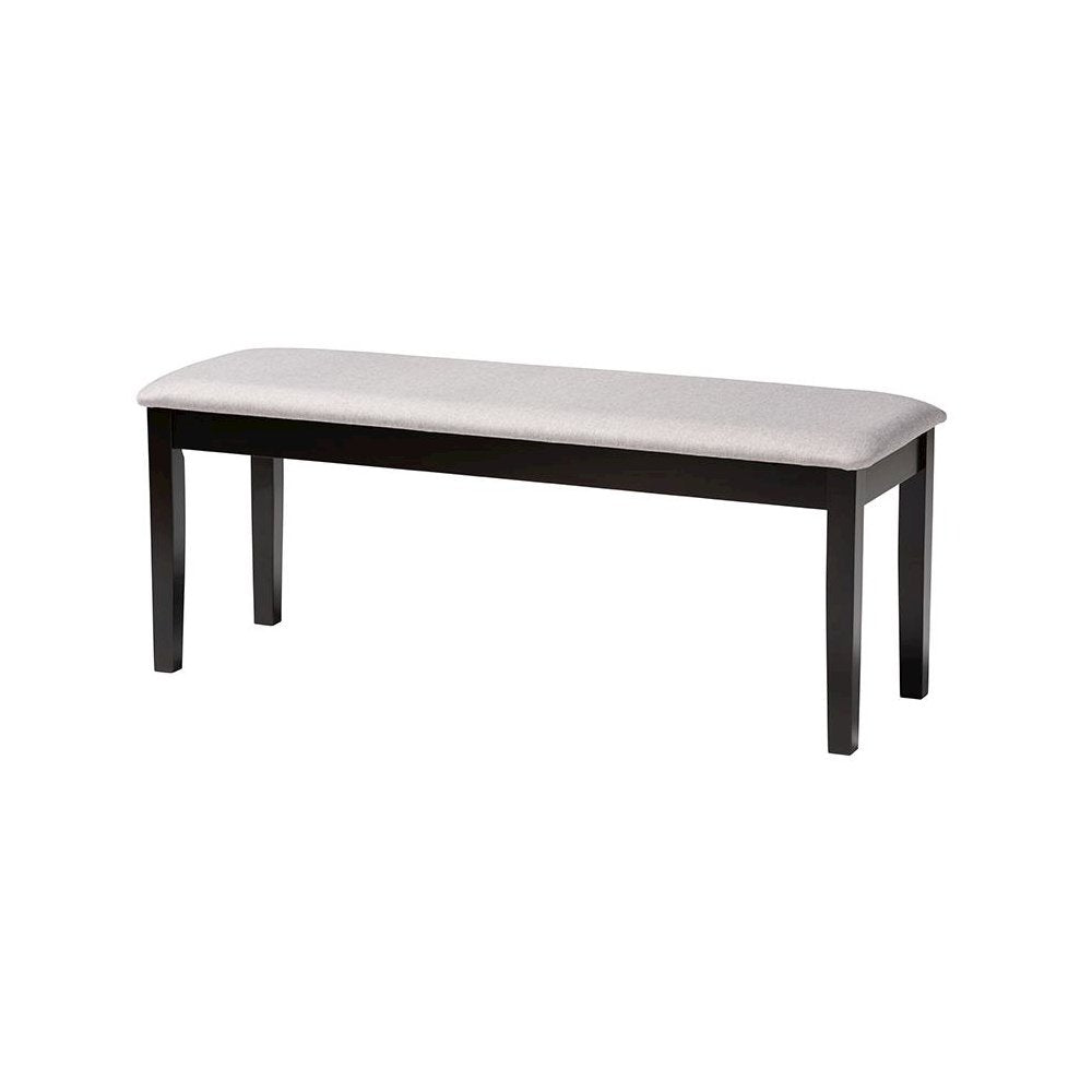 Genesis Modern Grey Fabric and Dark Brown Finished Wood 6-Piece Dining Set