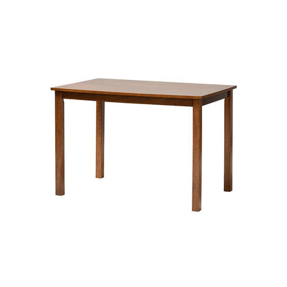 Florencia Modern Grey Fabric and Walnut Brown Finished Wood 5-Piece Dining Set