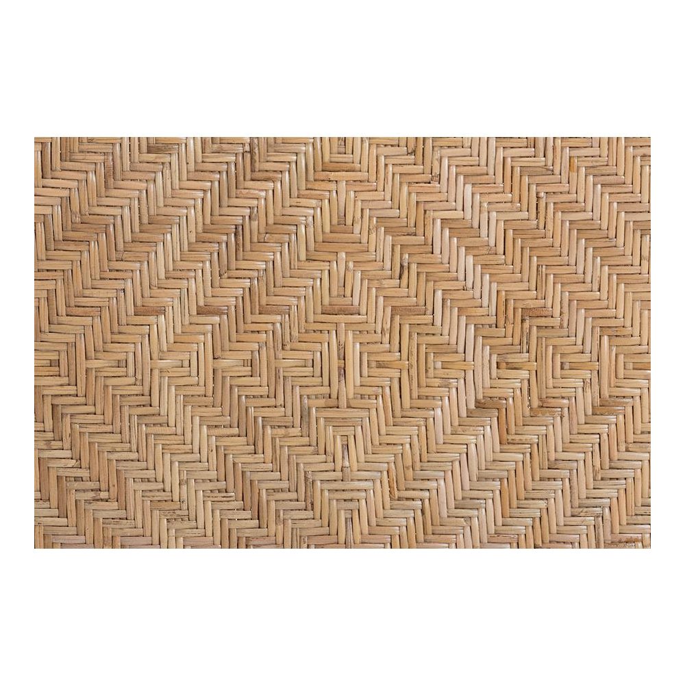 Two-Tone Black and Natural Brown Rattan Dining Chair