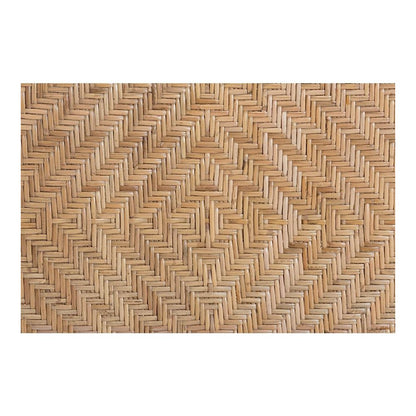 Two-Tone Black and Natural Brown Rattan Dining Chair