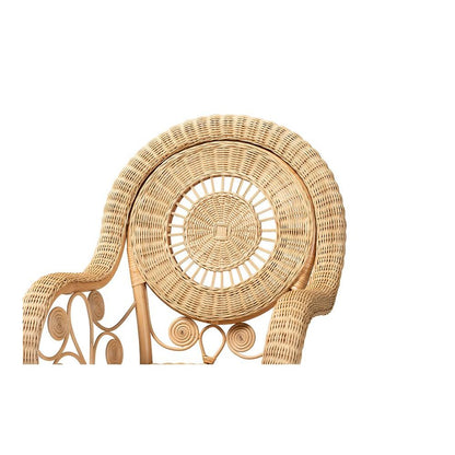 bali & pari Putri Modern Bohemian Natural Rattan Arm Chair