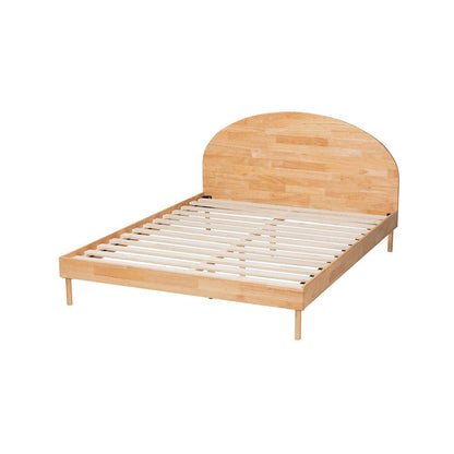 Baxton Studio Denton Japandi Natural Brown Finished Wood Queen Size Platform Bed