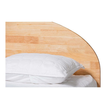 Baxton Studio Denton Japandi Natural Brown Finished Wood Queen Size Platform Bed
