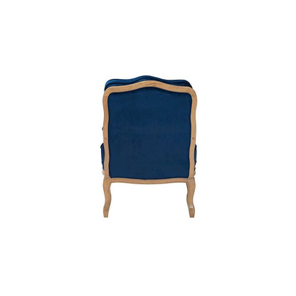 French Oak Brown Finished Wood Accent Chair