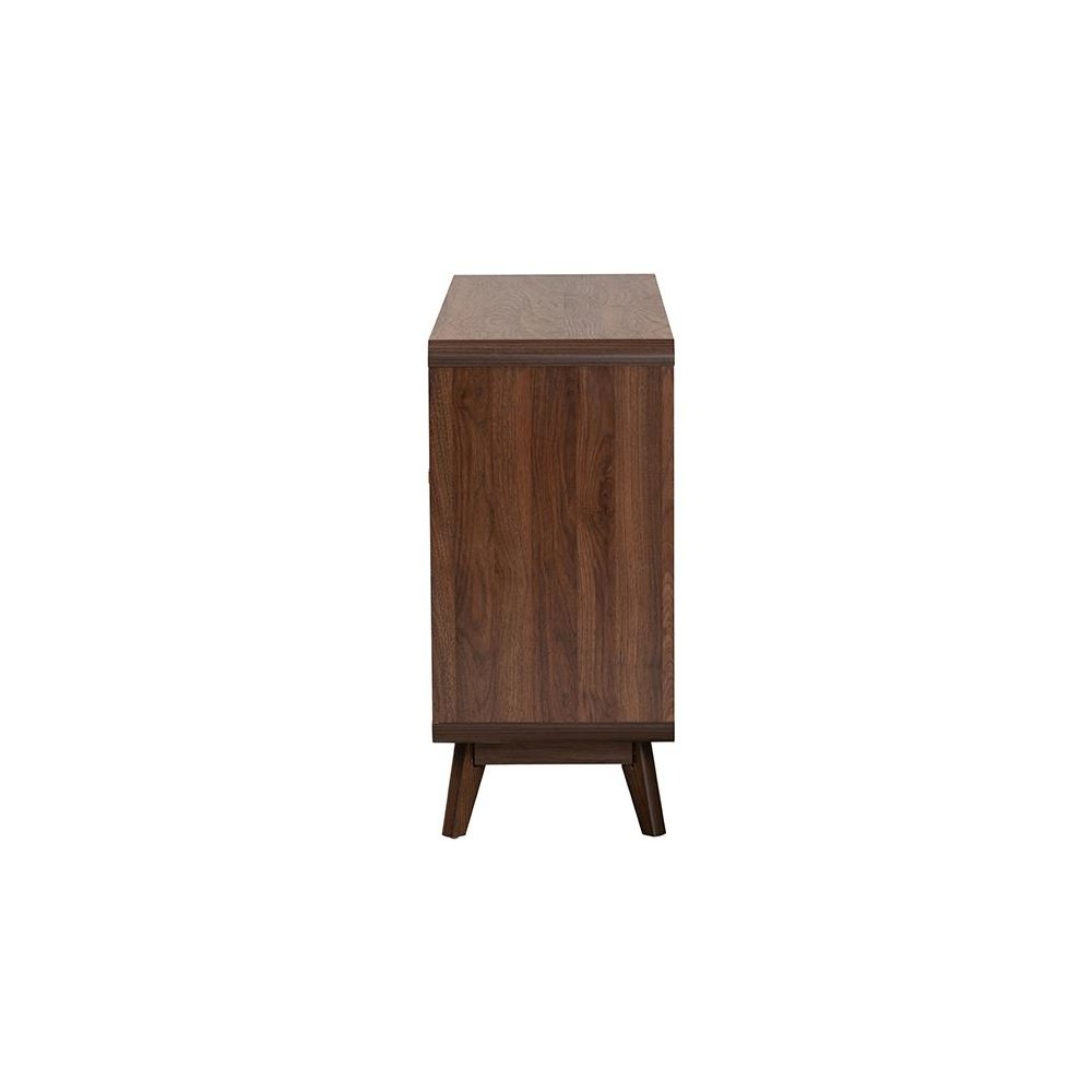 Transitional Walnut Brown Finished Wood 6-Drawer Dresser