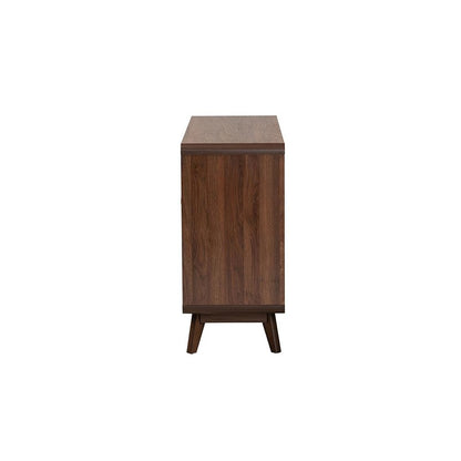 Transitional Walnut Brown Finished Wood 6-Drawer Dresser