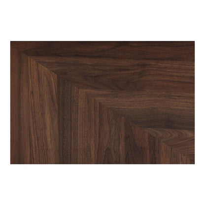 Transitional Walnut Brown Finished Wood 2-Door TV Stand
