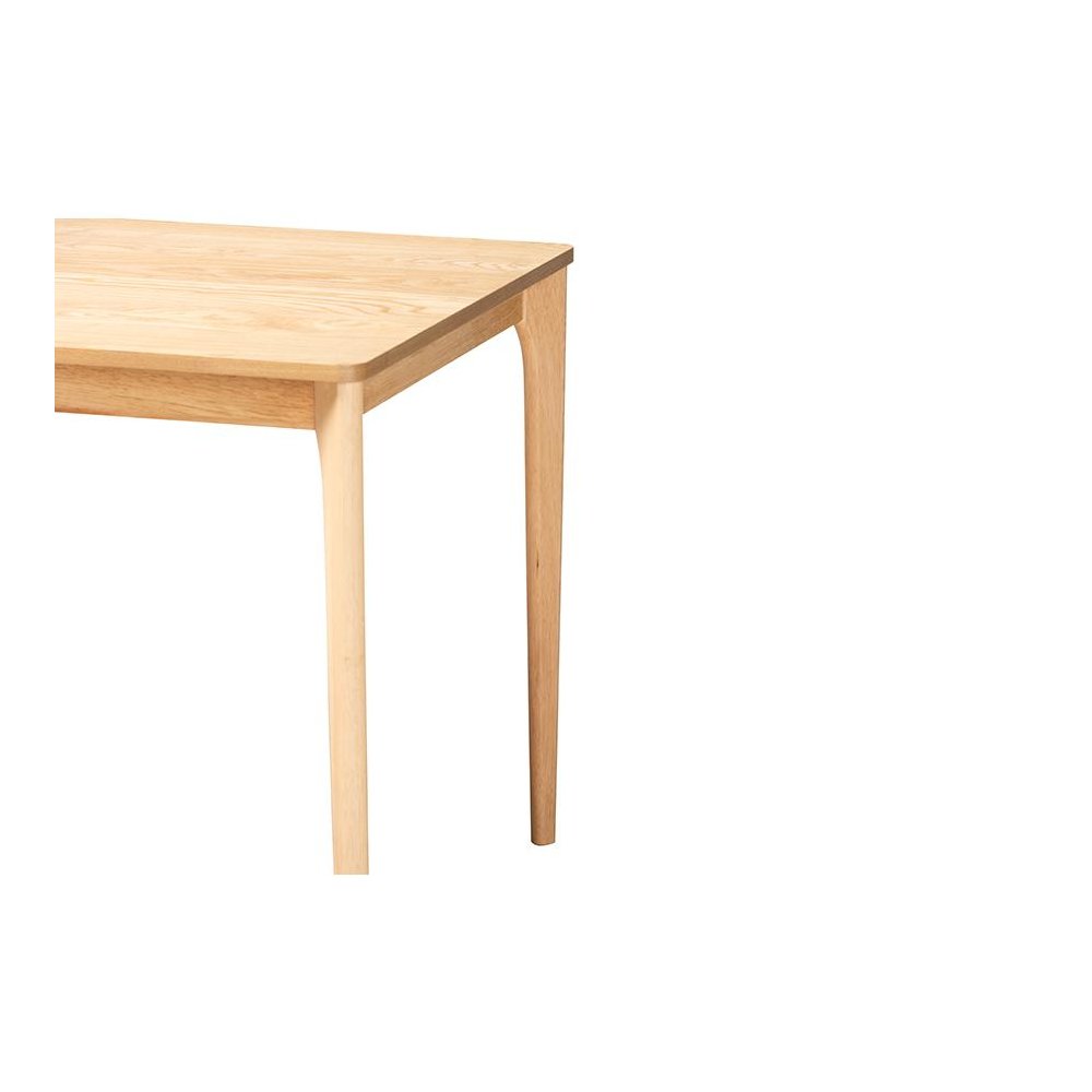 Baxton Studio Sherwin Mid-Century Modern Natural Oak Finished Wood Dining Table