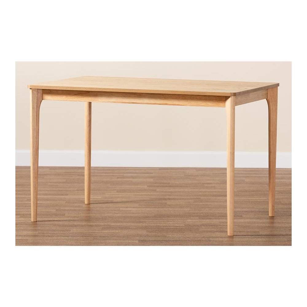 Baxton Studio Sherwin Mid-Century Modern Natural Oak Finished Wood Dining Table