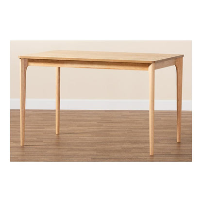 Baxton Studio Sherwin Mid-Century Modern Natural Oak Finished Wood Dining Table