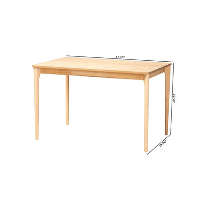 Baxton Studio Sherwin Mid-Century Modern Natural Oak Finished Wood Dining Table