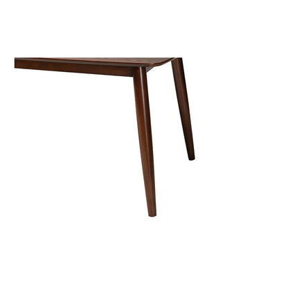 Baxton Studio Flora Mid-Century Modern Walnut Brown Finished Wood Dining Table