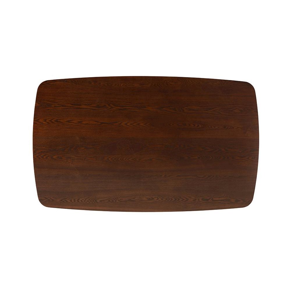 Baxton Studio Flora Mid-Century Modern Walnut Brown Finished Wood Dining Table