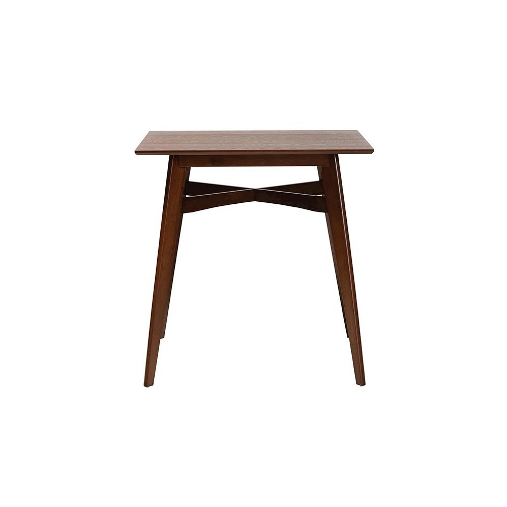 Leena Mid-Century Modern Walnut Brown Finished Wood Counter Height Pub Table