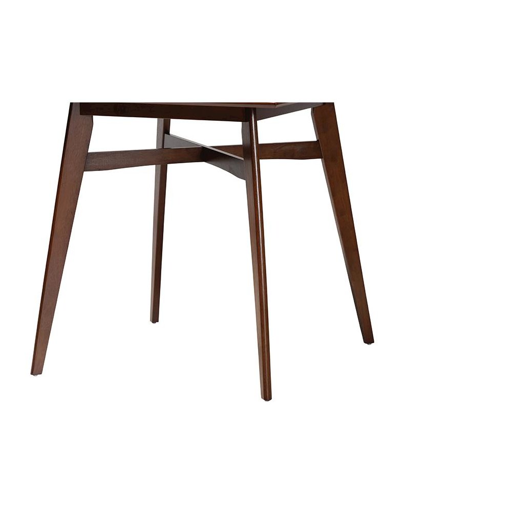 Leena Mid-Century Modern Walnut Brown Finished Wood Counter Height Pub Table