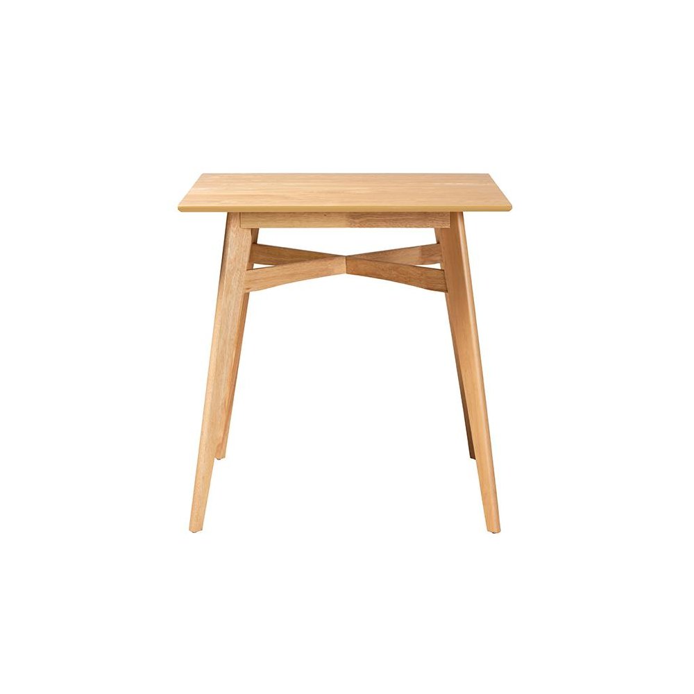 Leena Mid-Century Modern Natural Oak Finished Wood Counter Height Pub Table