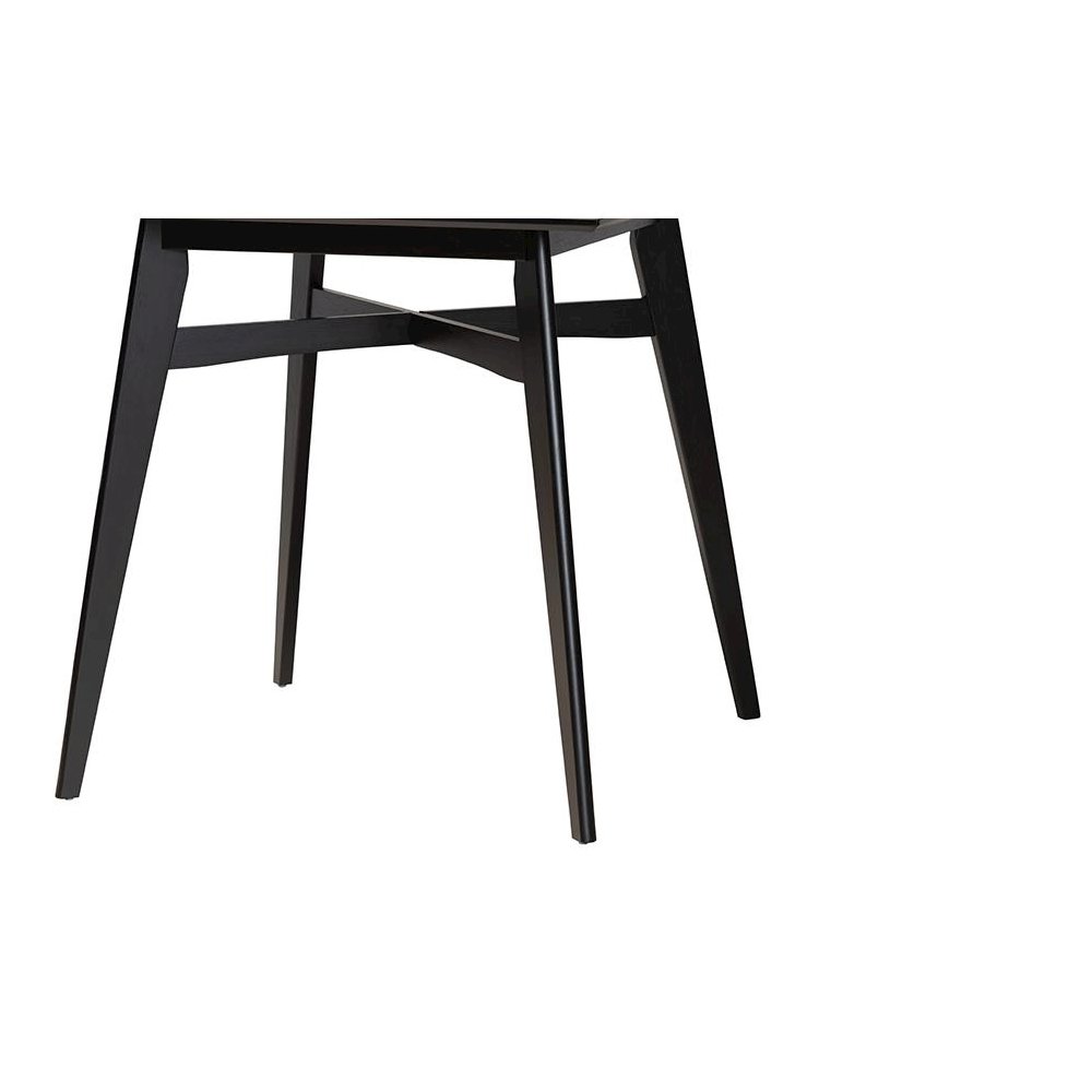 Leena Mid-Century Modern Black Finished Wood Counter Height Pub Table