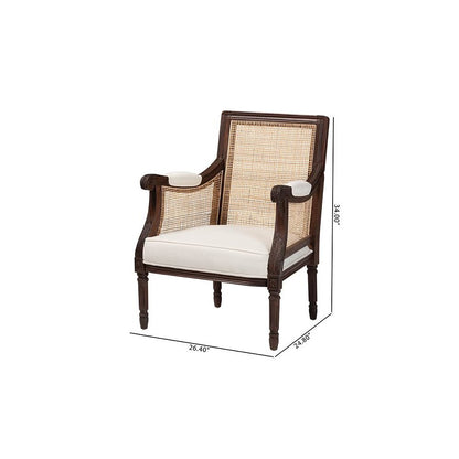 Dark Brown Finished Wood Accent Chair