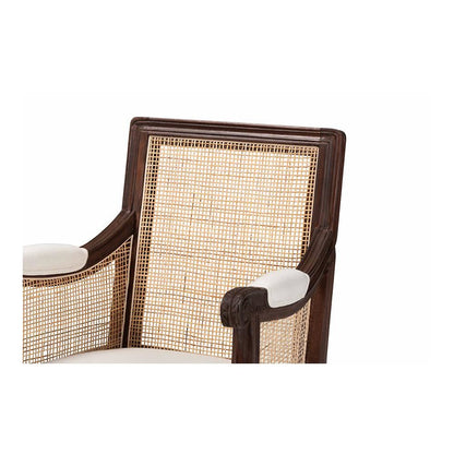 Dark Brown Finished Wood Accent Chair