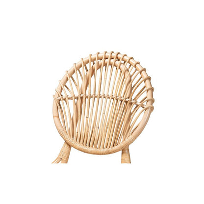 bali & pari Iris Modern Bohemian Natural Brown Rattan Dining Chair