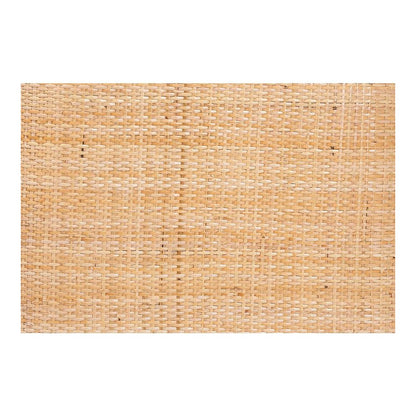 Natural Rattan and Acacia Wood 2-Piece Dining Chair Set