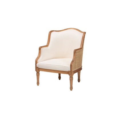Honey Oak Finished Wood Accent Chair