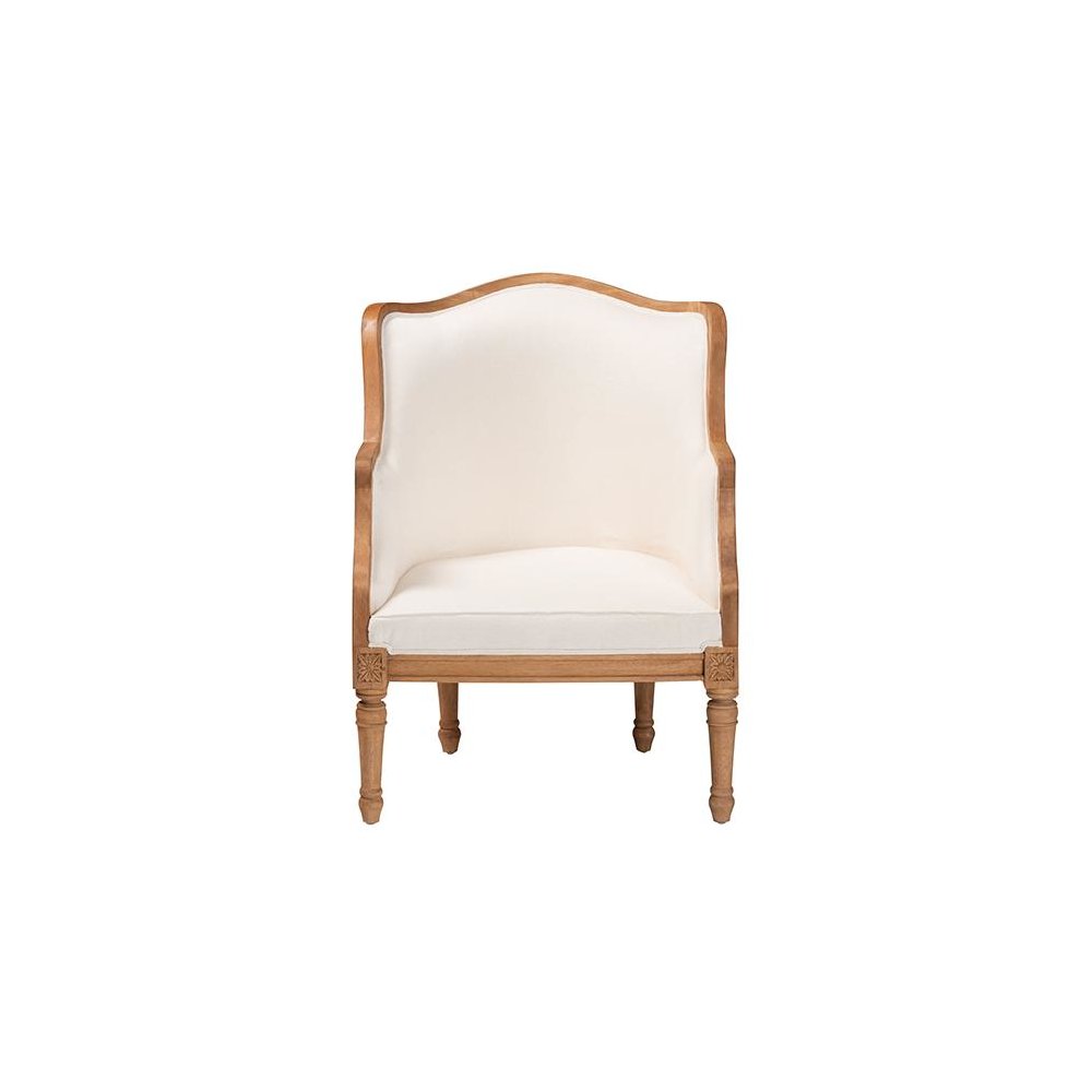 Honey Oak Finished Wood Accent Chair