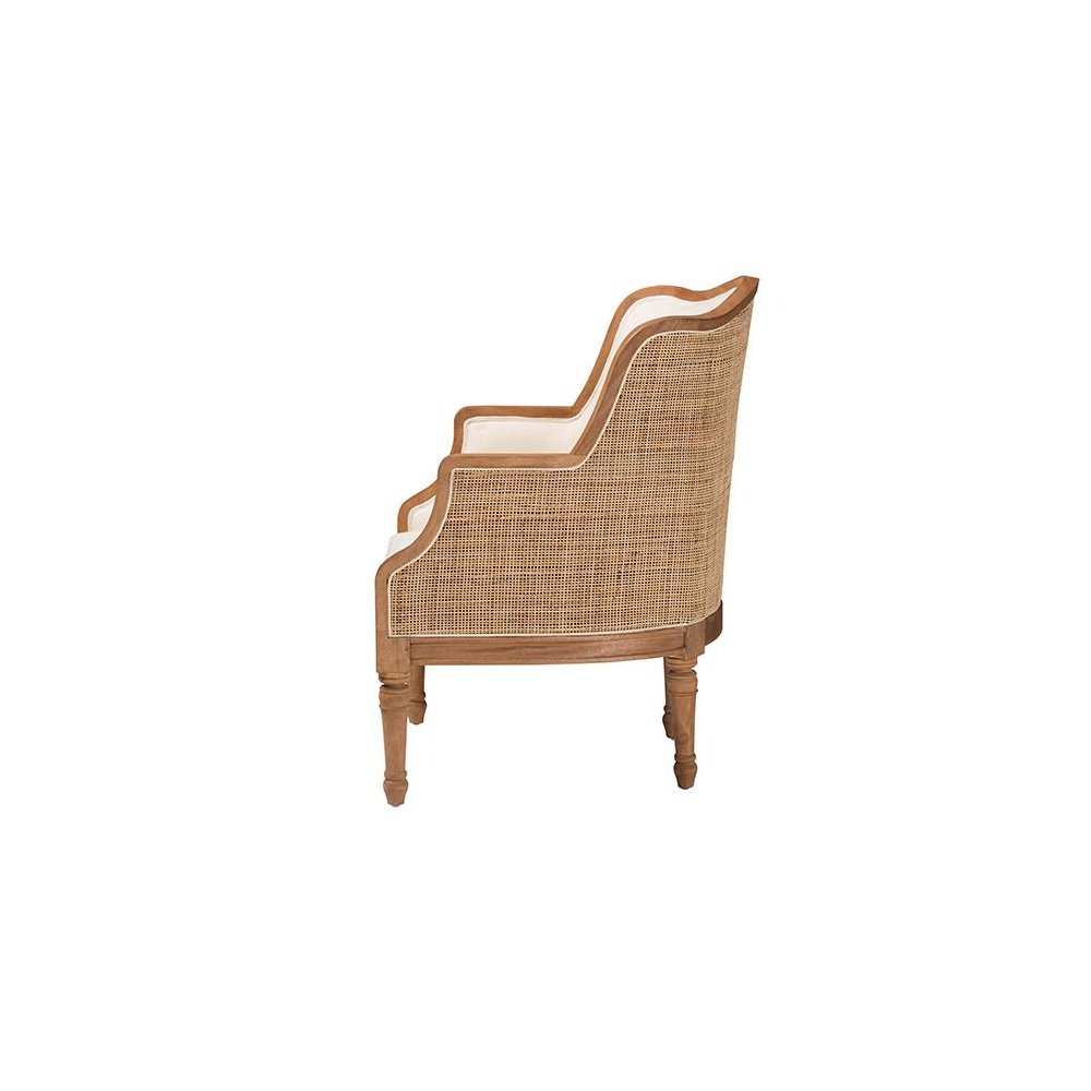 Honey Oak Finished Wood Accent Chair