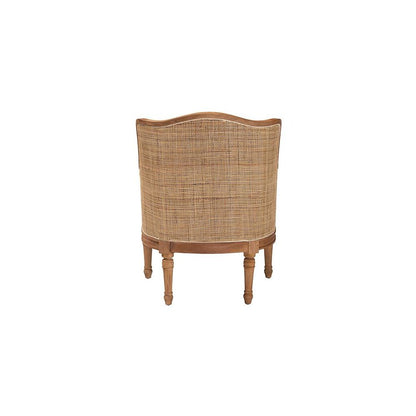 Honey Oak Finished Wood Accent Chair