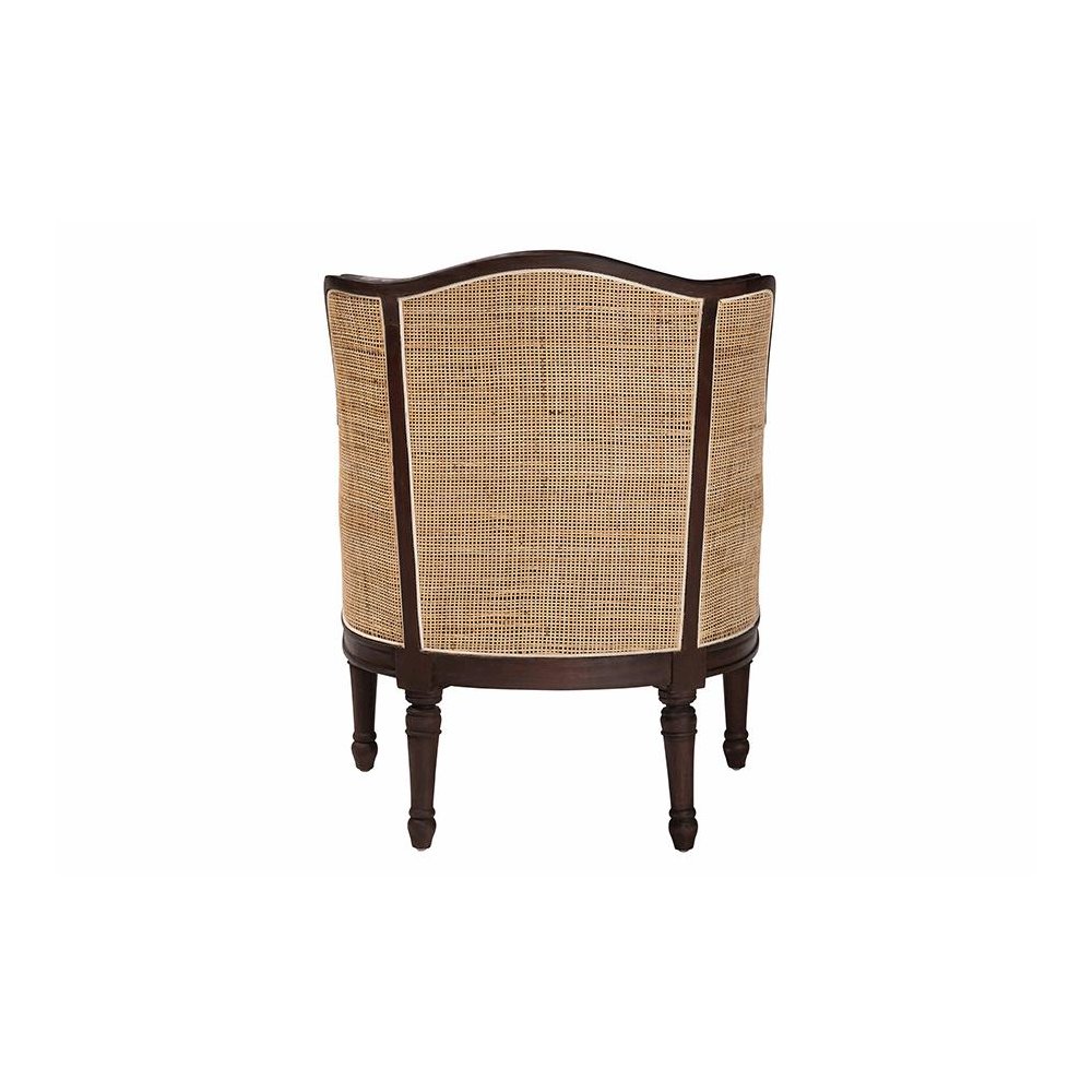 Dark Brown Finished Wood Accent Chair
