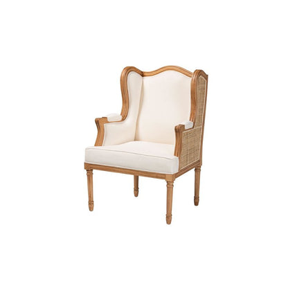 Honey Oak Finished Wood Accent Chair