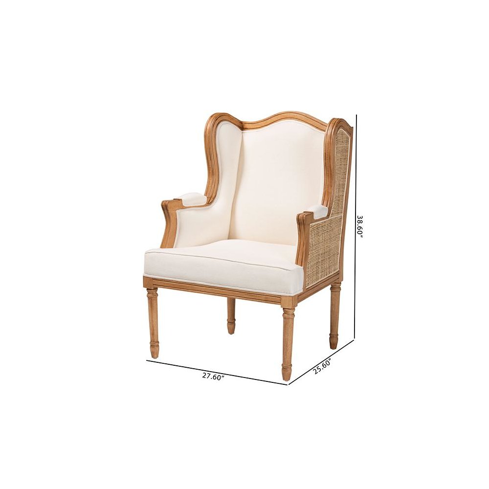 Honey Oak Finished Wood Accent Chair