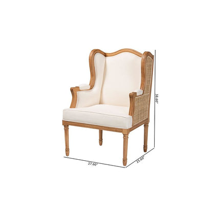 Honey Oak Finished Wood Accent Chair
