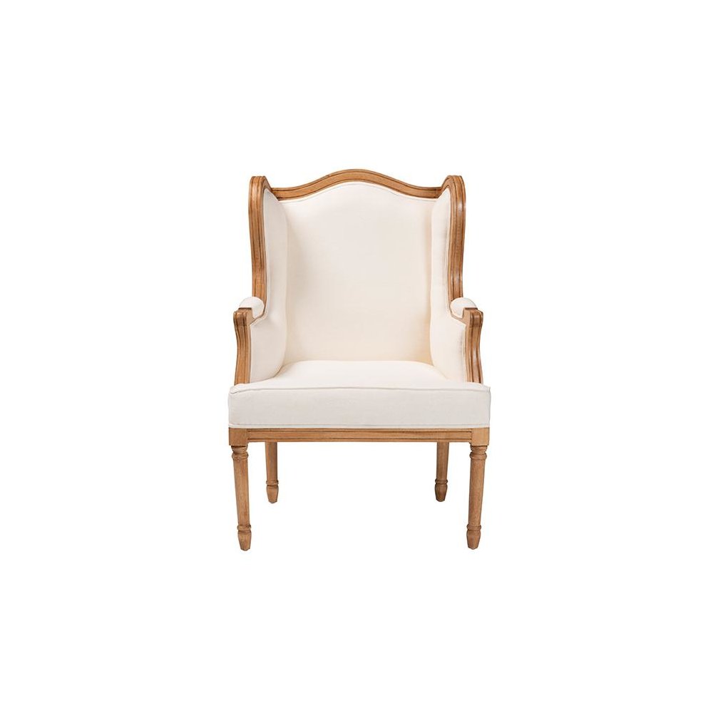 Honey Oak Finished Wood Accent Chair
