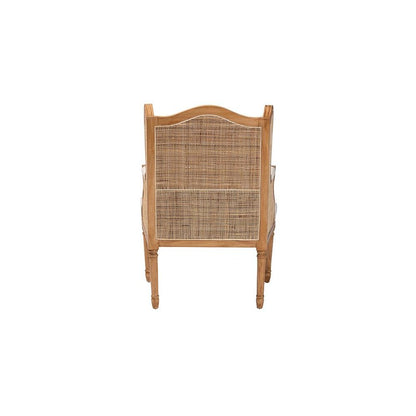 Honey Oak Finished Wood Accent Chair