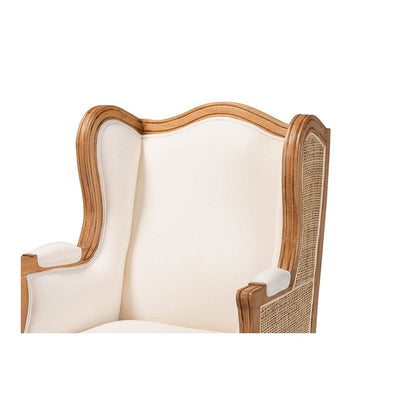 Honey Oak Finished Wood Accent Chair