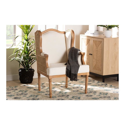 Honey Oak Finished Wood Accent Chair