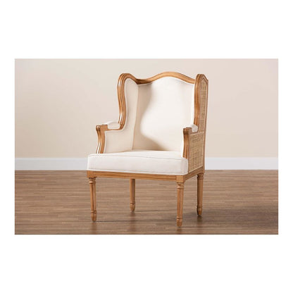 Honey Oak Finished Wood Accent Chair
