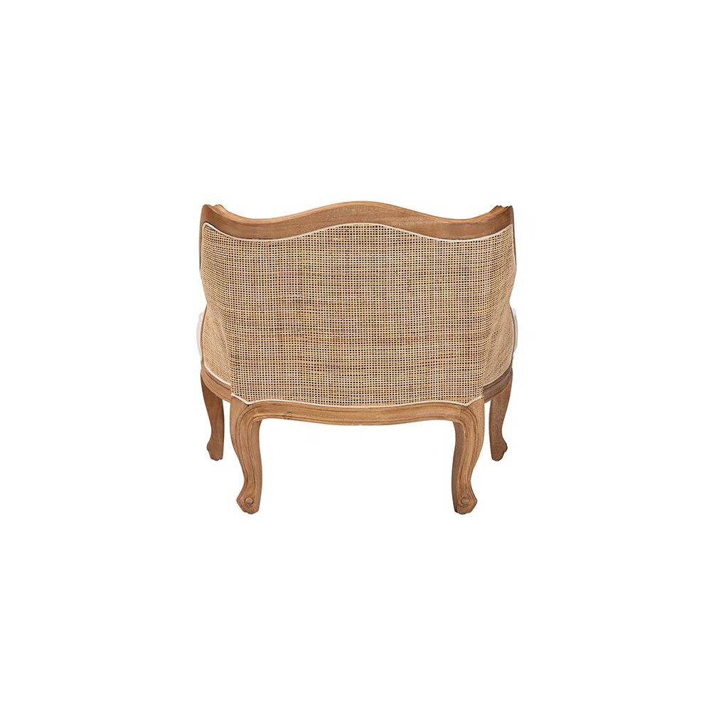 Honey Oak Finished Wood Low Seat Accent Chair